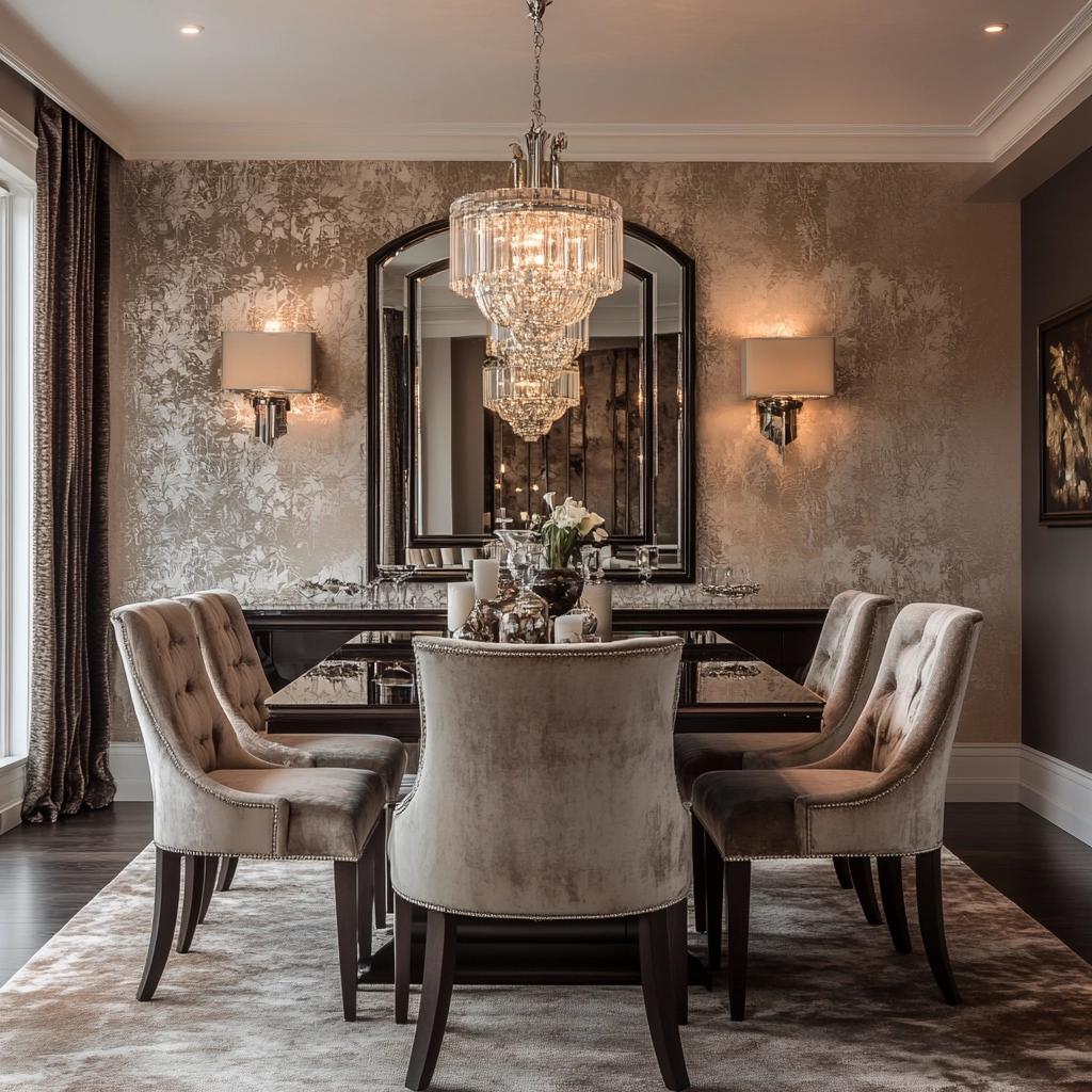 10 Modelos de Espelho para Sala de Jantar que Duplicam a Elegância 6 60 Modelos de Espelho para Sala de Jantar que Duplicam a Elegância