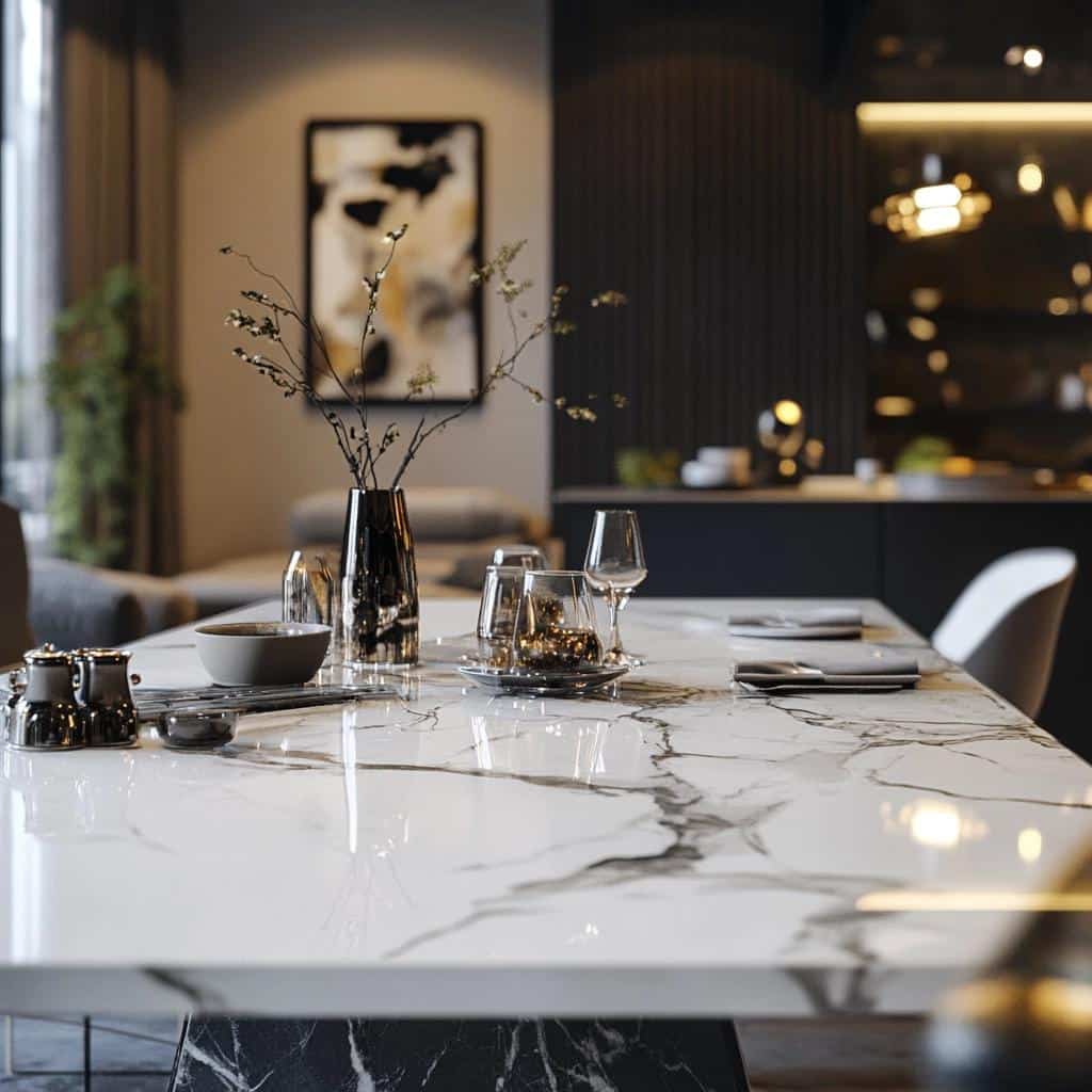 Mesa de mármore: 55 modelos elegantes para sofisticar o ambiente