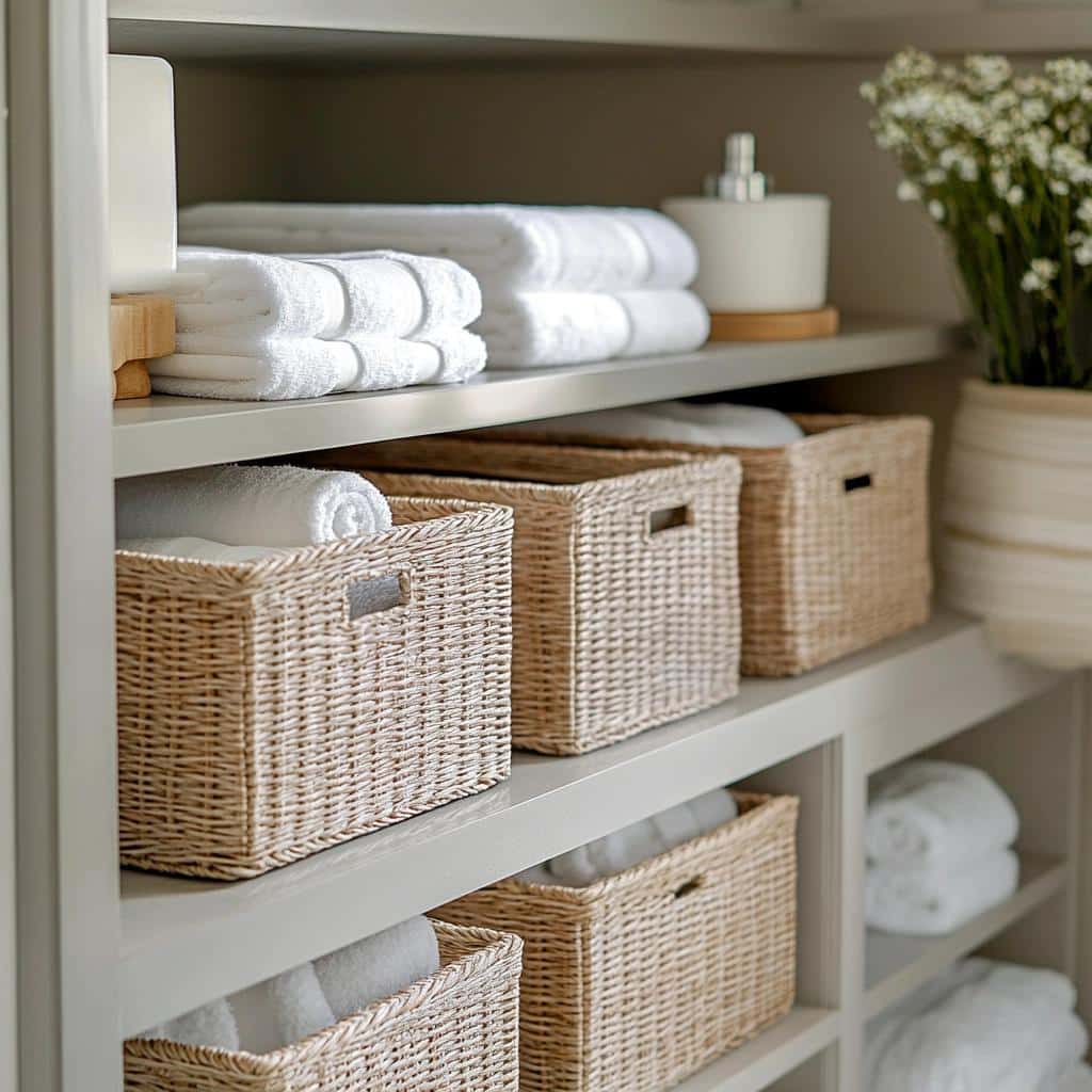 Como Organizar o Banheiro com Caixas e Cestas Decorativas 4 Como Organizar o Banheiro com Caixas e Cestas Decorativas
