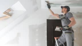 Foto de parede de gesso drywall.