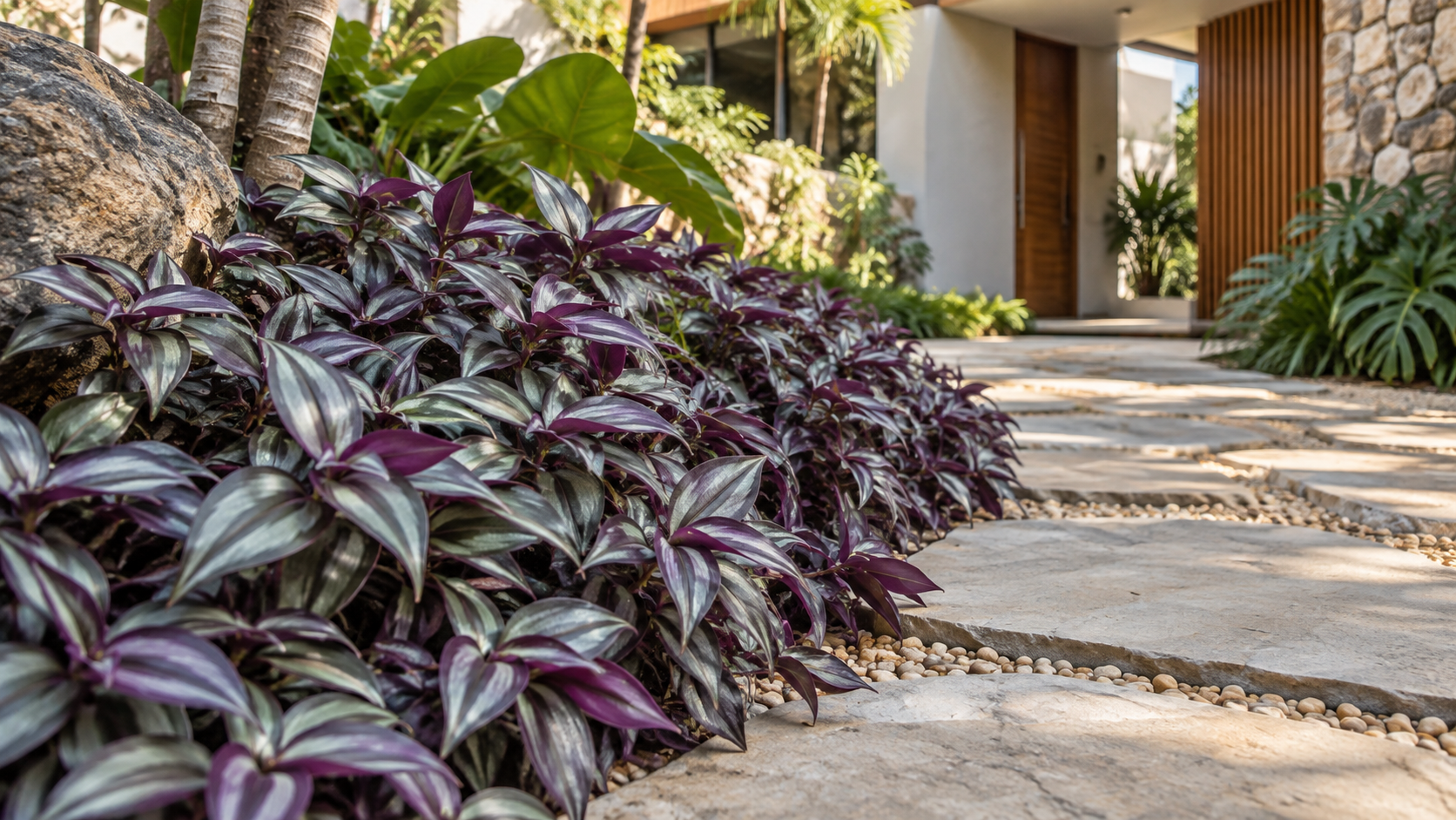 Plantas rasteiras: 10 espécies para sol, meia-sombra e sombra 1 Plantas rasteiras podem cobrir o solo, criar bordaduras e preencher espaços entre caminhos, desde que sejam escolhidas conforme luz, umidade e uso.