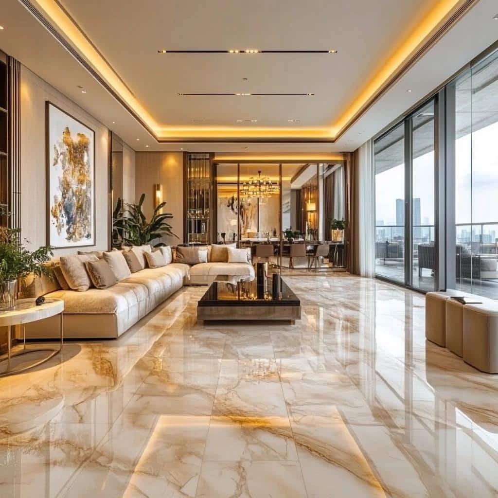 Porcelanato 120x120: fluidez e elegância nos seus projetos 1 Porcelanato 120x120: fluidez e elegância nos seus projetos