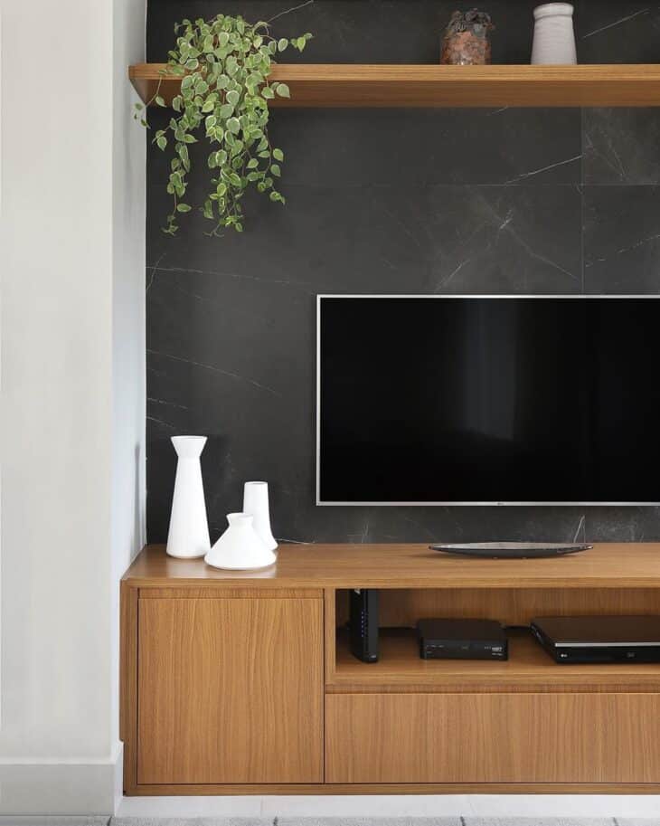 45 Ambientes Com Porcelanato Preto Que São Sofisticados 7 Beleza para o piso.