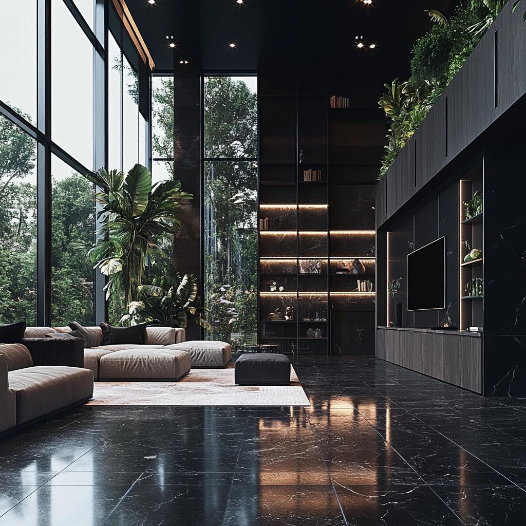 45 Ambientes Com Porcelanato Preto Que São Sofisticados 4 45 Ambientes Com Porcelanato Preto Que São Sofisticados