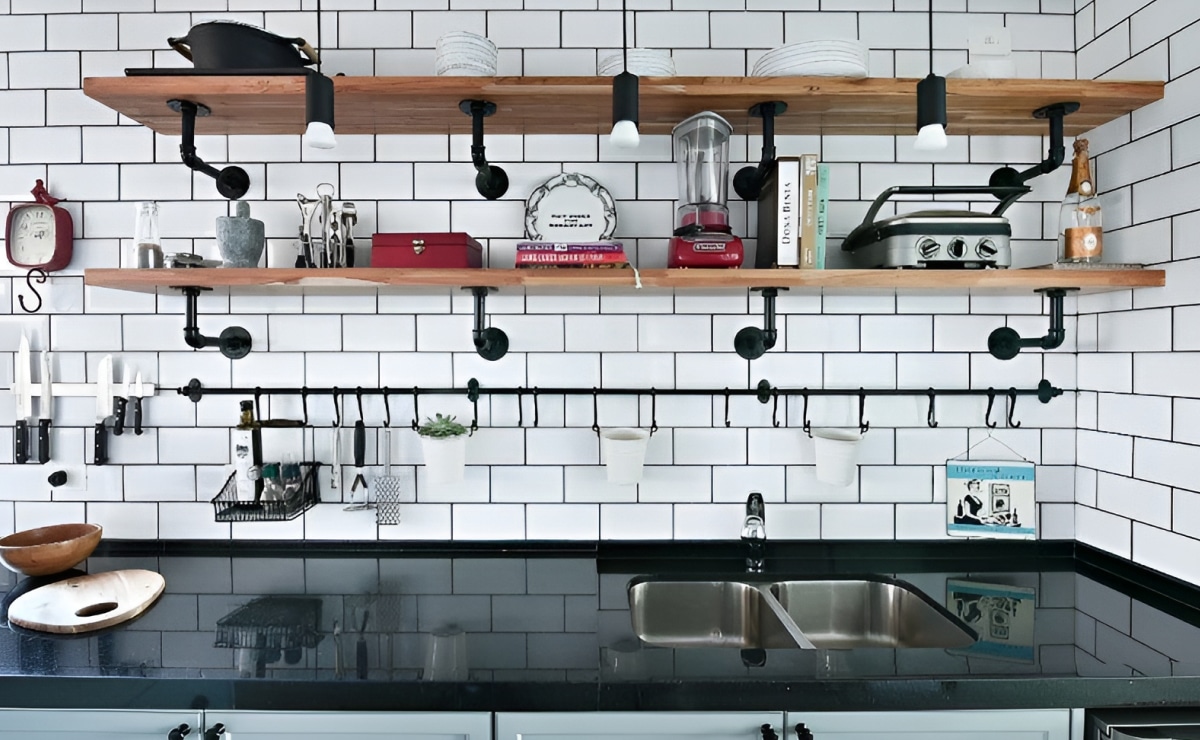 10 fotos de prateleira industrial para uma decoração surpreendente 3 Gabi Marques