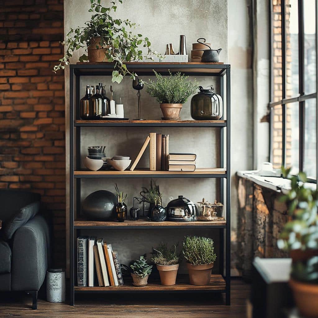10 fotos de prateleira industrial para uma decoração surpreendente 4 40 fotos de prateleira industrial para uma decoração surpreendente