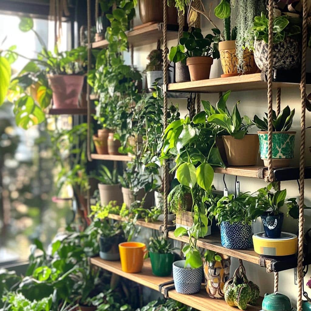 Prateleiras para plantas: 10 ideias e tutoriais para encher a vida de verde 4 Prateleiras para plantas: 20 ideias e tutoriais para encher a vida de verde