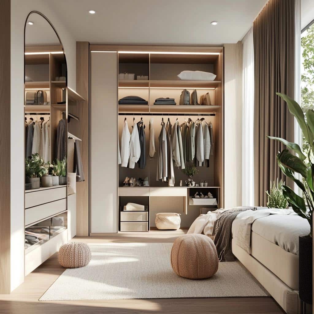 Quarto com closet: 10 modelos que aliam praticidade e requinte 8 Quarto com closet: 85 modelos que aliam praticidade e requinte