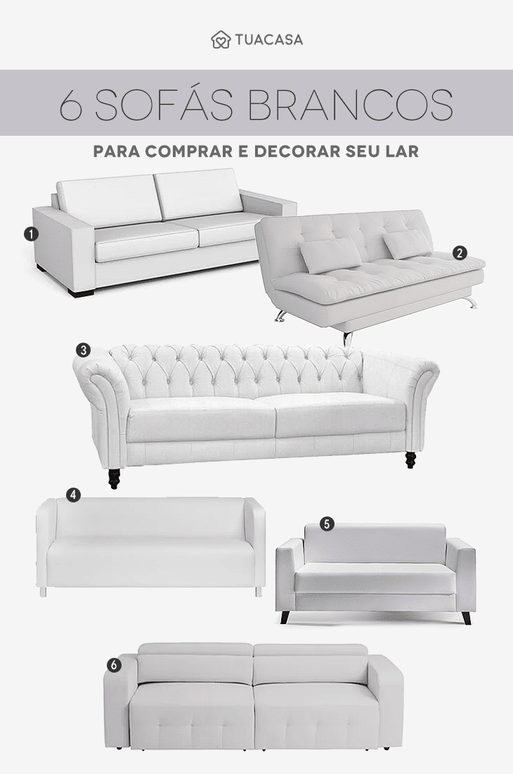 Foto de um sofá branco 3 lugares de PVC, na Etna.