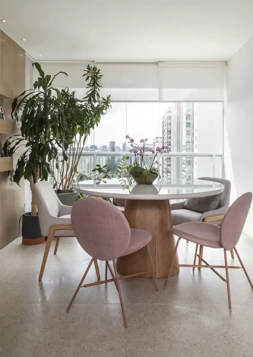 Cor que combina com rosa na decoração