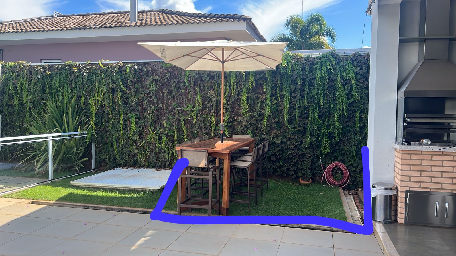 Projeto Detalhado: Pergolado Multifuncional (3,20m x 2,80m) com Espaço Lounge
