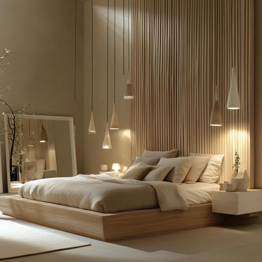 10 Ideias Criativas para Cabeceiras Ripadas que Transformarão seu Quarto 4 6 Ideias Criativas para Cabeceiras Ripadas que Transformarão seu Quarto