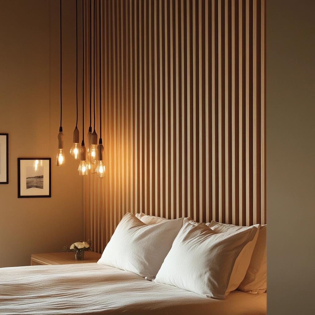 10 Ideias Criativas para Cabeceiras Ripadas que Transformarão seu Quarto 6 6 Ideias Criativas para Cabeceiras Ripadas que Transformarão seu Quarto