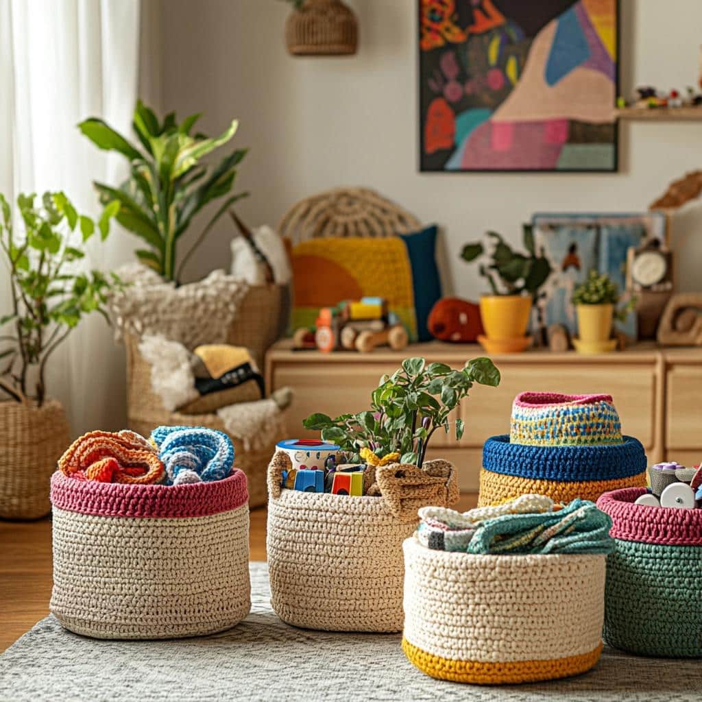 10 Ideias de Cesto de Fio de Malha para Organizar com Estilo 4 80 Ideias de Cesto de Fio de Malha para Organizar com Estilo