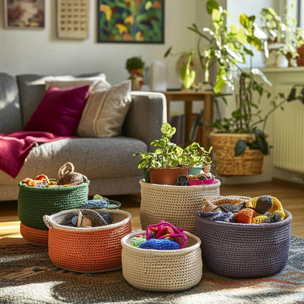 10 Ideias de Cesto de Fio de Malha para Organizar com Estilo 6 80 Ideias de Cesto de Fio de Malha para Organizar com Estilo