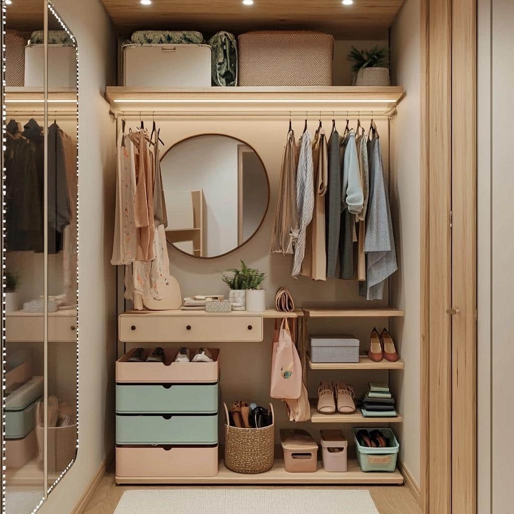 CLOSET PEQUENO: 10 IDEIAS CRIATIVAS PARA APROVEITAR O ESPAÇO 4 CLOSET PEQUENO: 85 IDEIAS CRIATIVAS PARA APROVEITAR O ESPAÇO