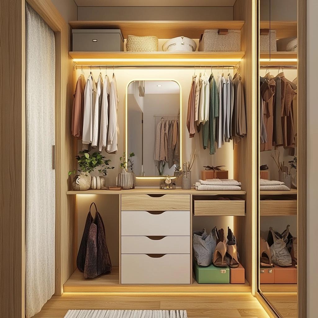 CLOSET PEQUENO: 10 IDEIAS CRIATIVAS PARA APROVEITAR O ESPAÇO 6 CLOSET PEQUENO: 85 IDEIAS CRIATIVAS PARA APROVEITAR O ESPAÇO