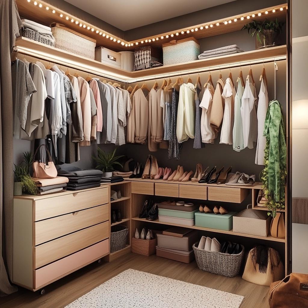CLOSET PEQUENO: 10 IDEIAS CRIATIVAS PARA APROVEITAR O ESPAÇO 8 CLOSET PEQUENO: 85 IDEIAS CRIATIVAS PARA APROVEITAR O ESPAÇO