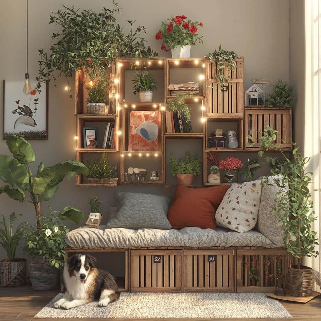 10 Ideias de Decoração com Caixotes: Criativas e Acessíveis 2 24 Ideias de Decoração com Caixotes: Criativas e Acessíveis
