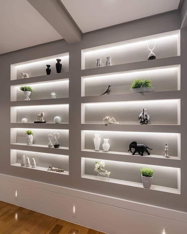10 FOTOS DE ESTANTE DE GESSO PARA SALA PARA VOCÊ SE APAIXONAR 9 Foto de estante de gesso para sala 4 - 4
