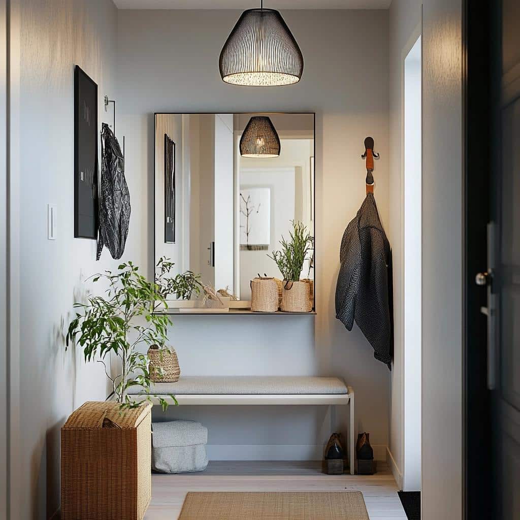10 Boas Ideias para Decorar um Hall de Entrada Pequeno 4 30 Boas Ideias para Decorar um Hall de Entrada Pequeno