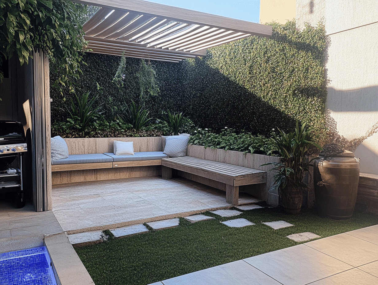 Sugestão de projeto: Pergolado Multifuncional (3,20m x 2,80m) com Espaço Lounge.