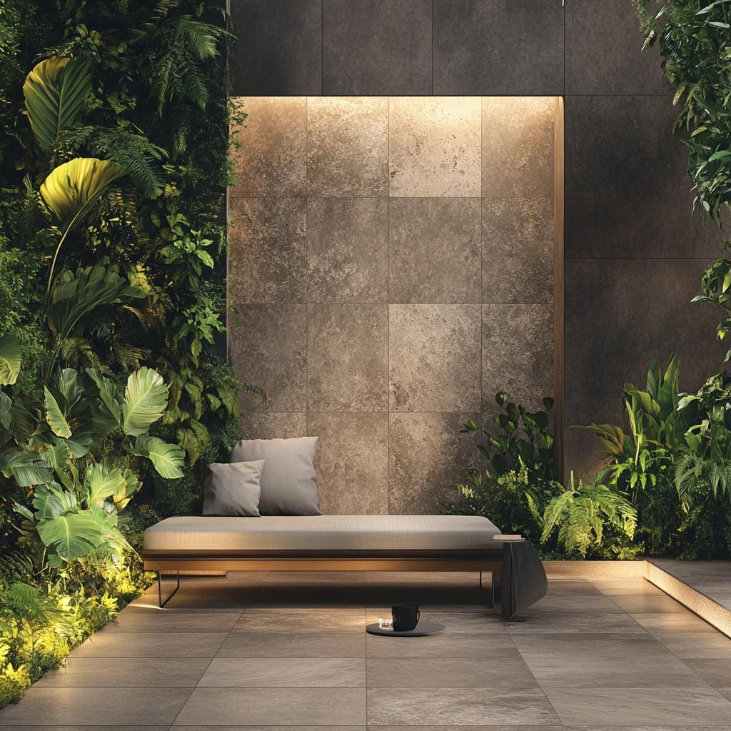 Inspirações para revestir muros com porcelanato: 10 ideias criativas 4 Inspirações para revestir muros com porcelanato