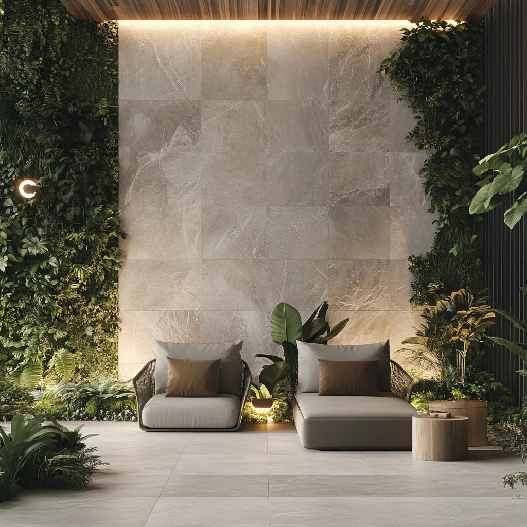 Inspirações para revestir muros com porcelanato: 10 ideias criativas 8 Inspirações para revestir muros com porcelanato