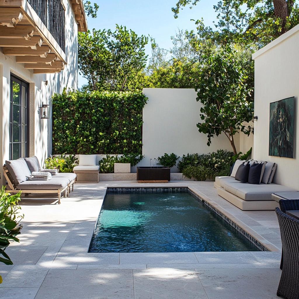 Pátios Pequenos Com Piscinas: Design Inteligente Para Maximizar Espaço 1 Pátios Pequenos Com Piscinas: Design Inteligente Para Maximizar Espaço