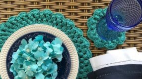 10 Ideias de Cesto de Fio de Malha para Organizar com Estilo 5 Foto de porta copos de croché