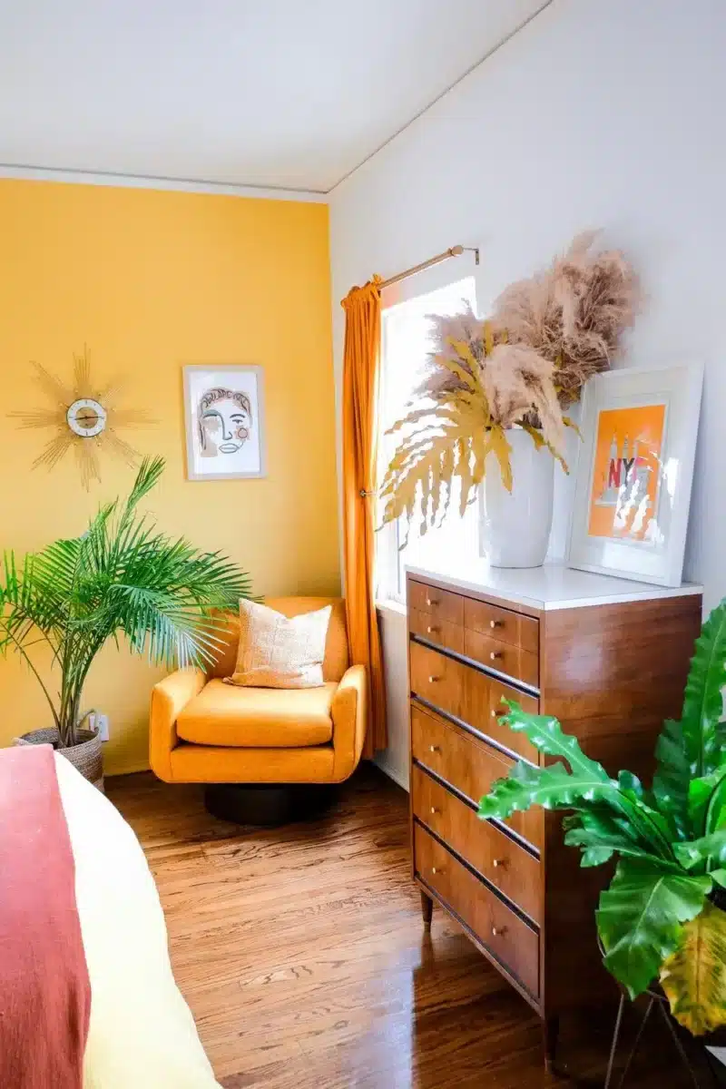 O Impacto das Cores na Decoração e no Bem-Estar 3 Psicologia das cores, quarto com decoração em amarelo