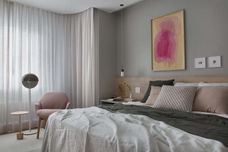 10 Fotos de Quarto Cinza e Rosa para uma Decoração Chique e Delicada 9 Foto de quarto cinza e rosa 4 - 4