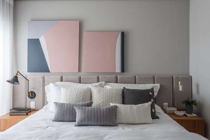 10 Fotos de Quarto Cinza e Rosa para uma Decoração Chique e Delicada 10 Foto de quarto cinza e rosa 5 - 5