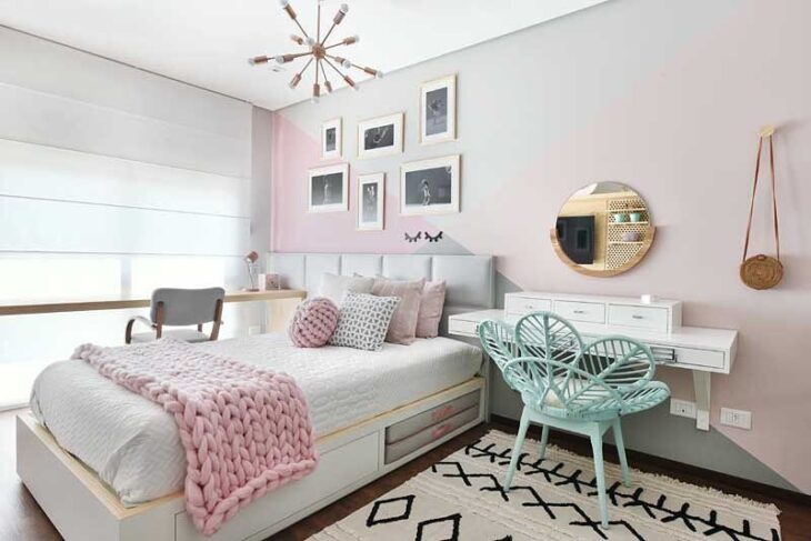 10 Fotos de Quarto Cinza e Rosa para uma Decoração Chique e Delicada 1 Foto de quarto cinza e rosa 6 - 6