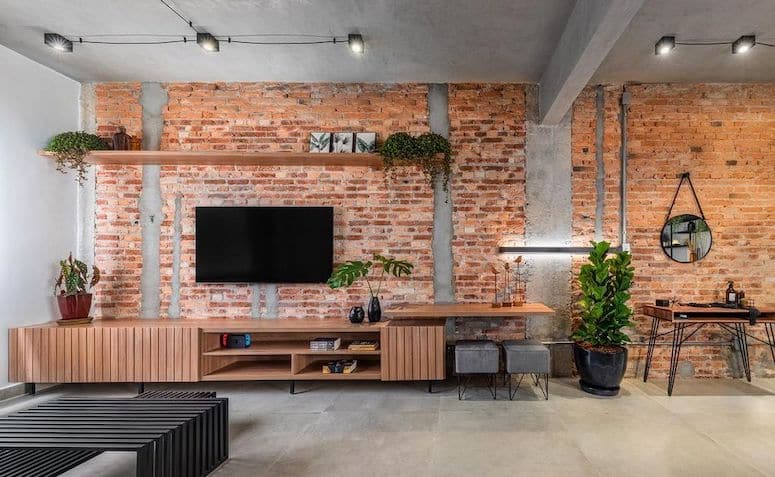 10 Inspirações de Racks de Madeira para Decorar sua Sala 3 Base Arquitetura