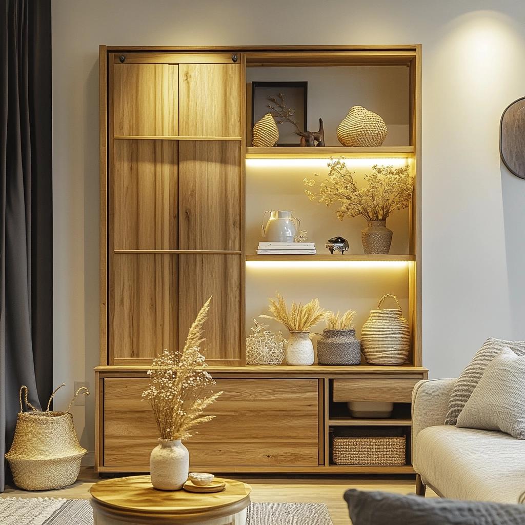 10 Inspirações de Racks de Madeira para Decorar sua Sala 4 75 Inspirações de Racks de Madeira para Decorar sua Sala