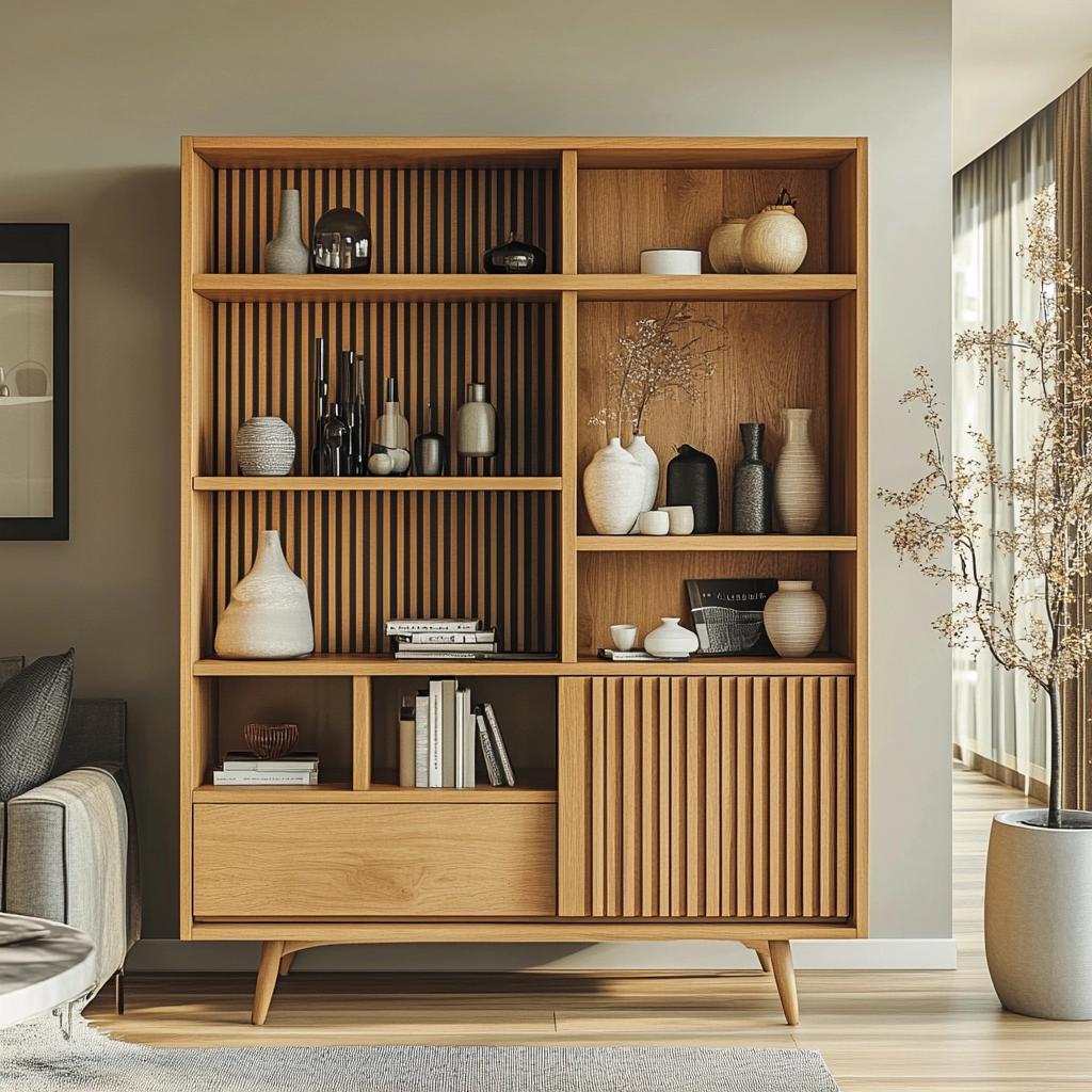 10 Inspirações de Racks de Madeira para Decorar sua Sala 8 75 Inspirações de Racks de Madeira para Decorar sua Sala