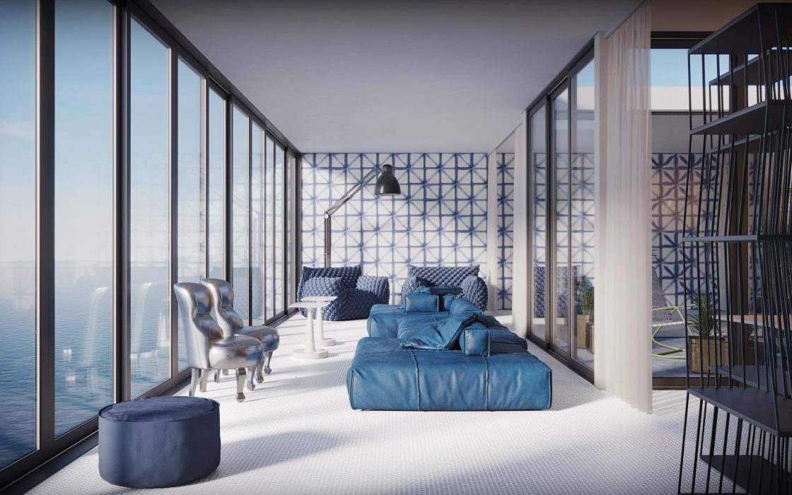 Qual o melhor revestimento para sala? 10 Desenhos e formas geométricas personalizam revestimento para sala (Projeto: Paola Navone)