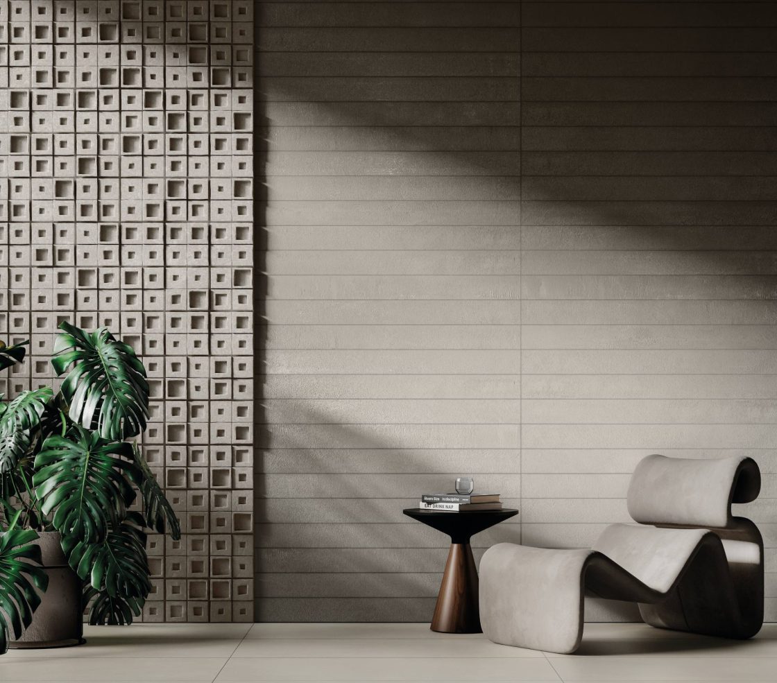 Qual o melhor revestimento para sala? 2 Texturas servem como elemento decorativo na sala (Projeto: Portobello)