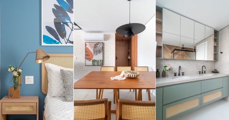 10 Maneiras de Usar a Palhinha na Decoração de Interiores 7 Imagem demonstrativa da palhinha indiana em interiores.