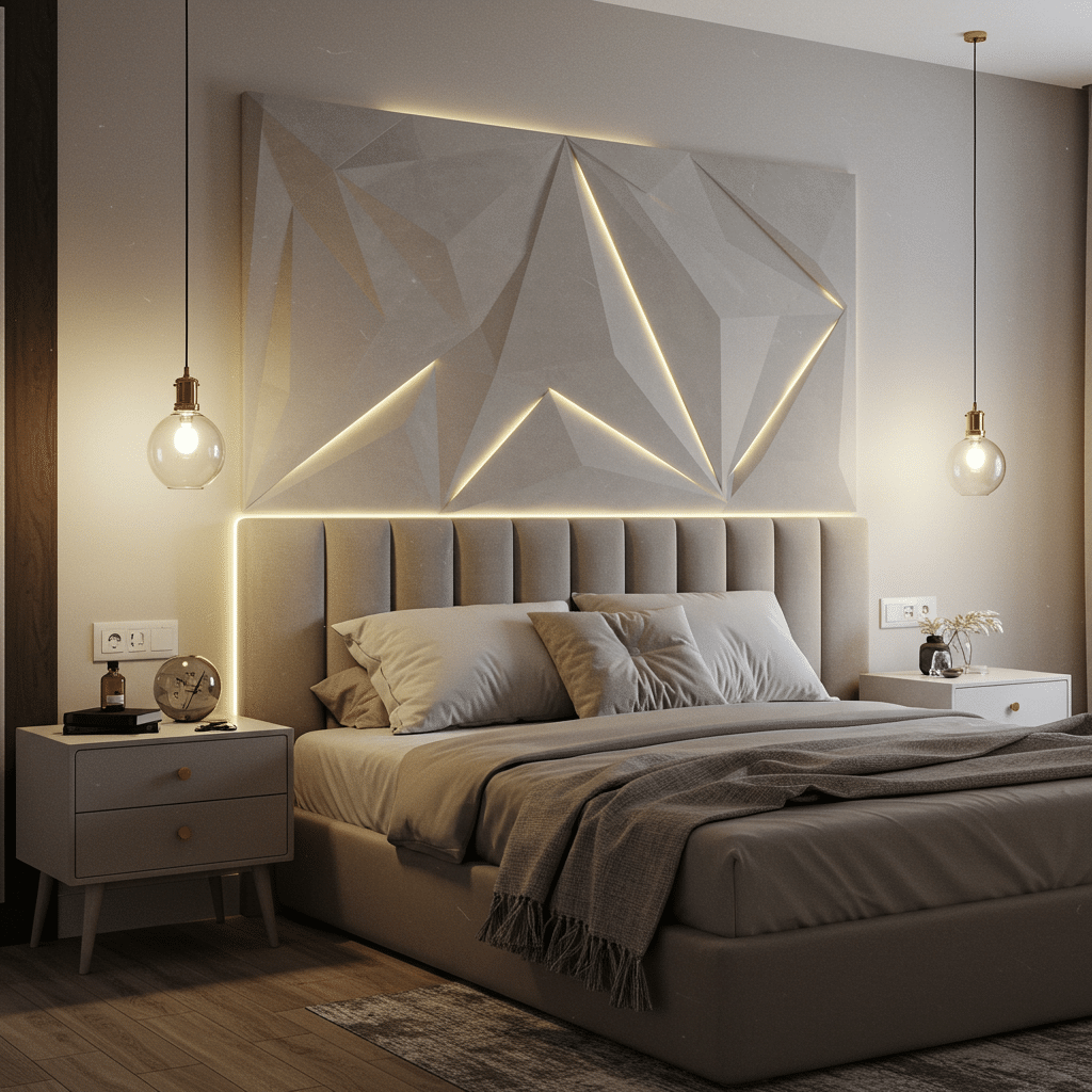 Ideias de Cabeceiras de Gesso Para Transformar Seu Quarto