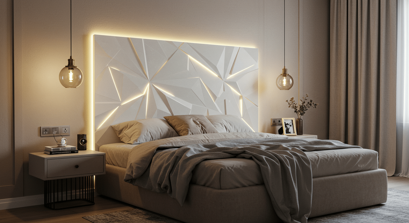 Ideias de Cabeceiras de Gesso Para Transformar Seu Quarto