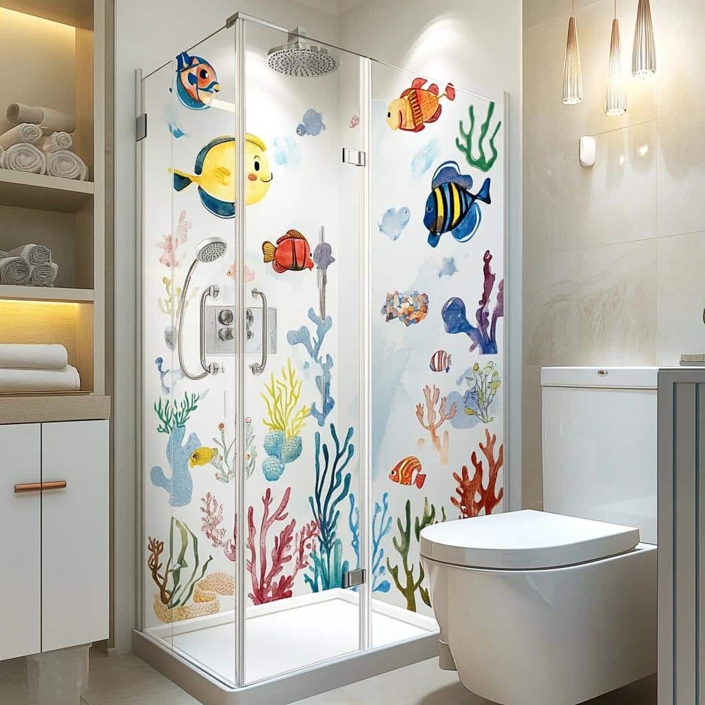 Descubra 35 Adesivos para Box de Banheiro que Transformarão Seu Espaço! 2 35 Modelos de Adesivos para Box de Banheiro que Vão Renovar o Ambiente