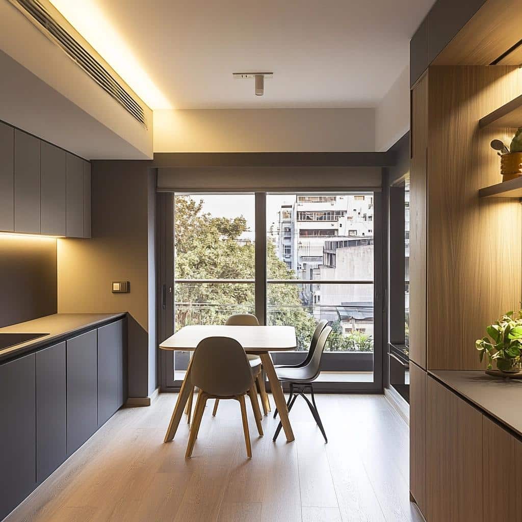 Transforme seu apartamento pequeno: 42m² com painéis que ampliam espaços 8 Transforme seu apartamento pequeno: 42m² com painéis que ampliam espaços