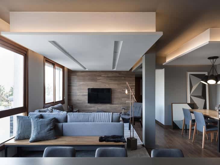 Aposte na decoração minimalista em tons de cinza: o apartamento do jovem solteiro 3 Decoração em tons de cinza do apartamento.