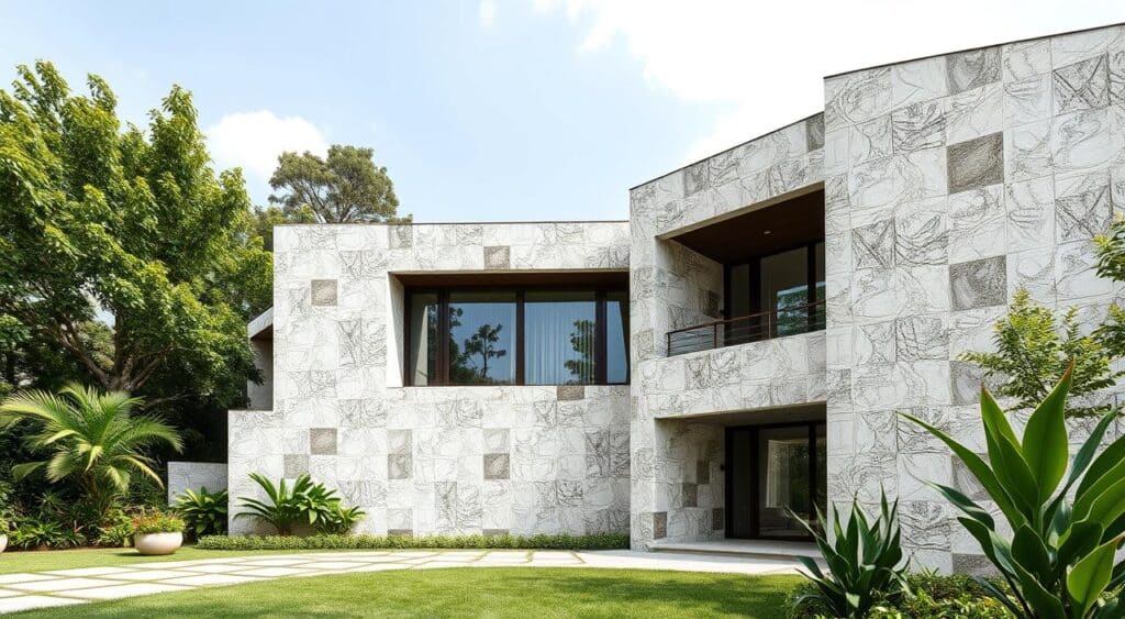 Explore 10 Estilos de Fachadas com Cerâmica que Impressionam e Inspiram! 1 Arquitetura residencial com cerâmica