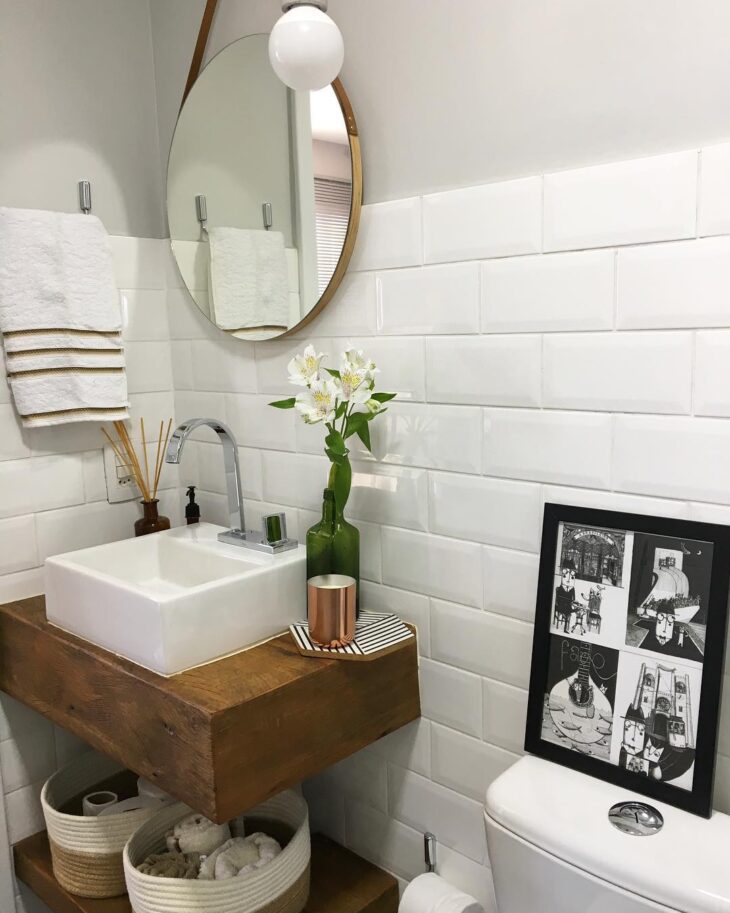 Bancadas de Madeira: Funcionalidade e Estilo para seu Ambiente 10 9 Foto: Reprodução / Apartamento 704
