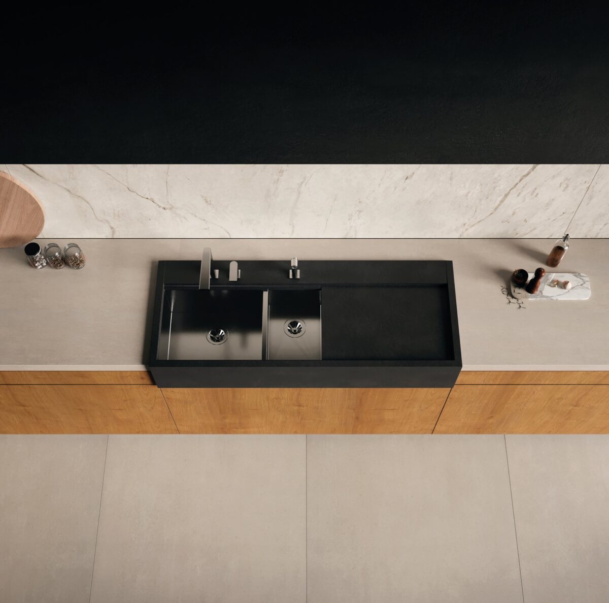 Transforme seu Ambiente: 6 Revestimentos de Porcelanato para Bancadas de Cozinha que Você Precisa Conhecer! 3 Bancada de cozinha em porcelanato: opções de revestimento.