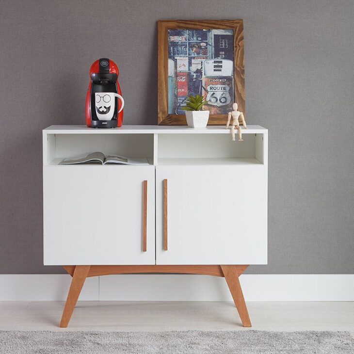 Explore 60 Estilos de Buffet para Elevar a Decoração da Sua Sala de Jantar! 9 Modelo ideal para áreas pequenas