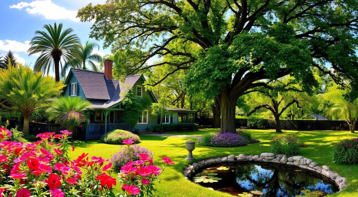 Casa com Jardim: Dicas para Um Refúgio Natural e Sustentável 3 Imagem de uma casa com jardim, representando harmonia com a natureza.